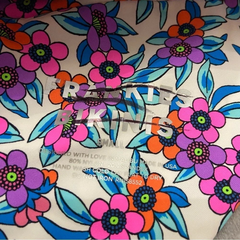 New! Frankies Bikinis Gavin Flower Farm Floral Cheeky Bikini Bottom 24071